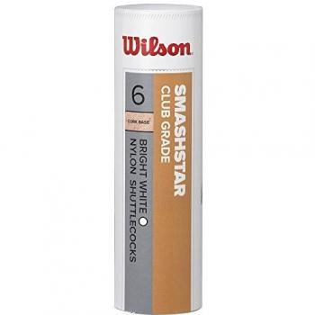 Wilson Smashstar Volantes de bádminton Tubo de 6 Unidades, Velocidad 79, Unisex, Blanco