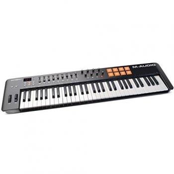 M-Audio Oxygen 61 IV - 61-Key USB/MIDI Keyboard Controller Featuring Velocity-Sensitive Keys, 8 Pads, 9 Faders and 8 Knobs, Plus ProTools | First, Ableton Live Lite and 3 Premium Virtual Instruments