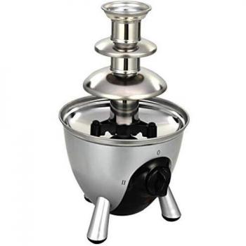 vidaXL Fuente Chocolate Eléctrica Acero Inoxidable Plata Fondue Metal 3 Pisos