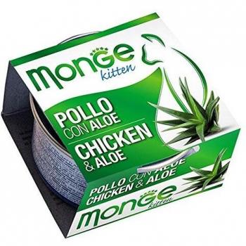 Monge - Comida para Gatos, Pollo/Aloe, 80 Gramos.