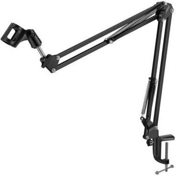 Soporte de Micrófono Brazo Articulado Plegable Negro Linq