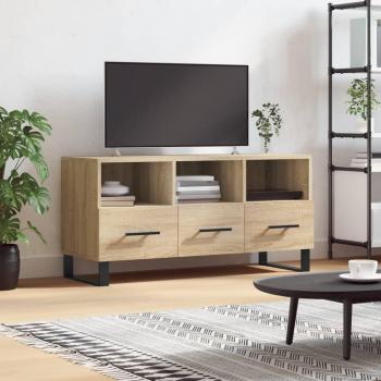 Mueble de TV de madera de ingeniería 102x36x50 cm color marrón roble Sonoma