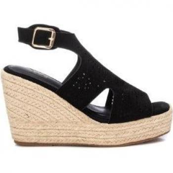 Sandalia de Mujer Xti 142437 Negro con Altura de Cuña de 9cm