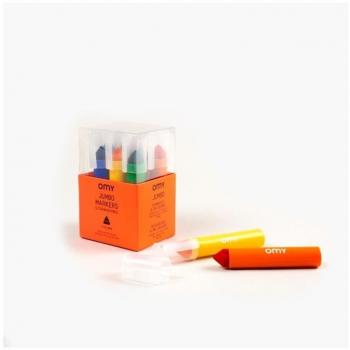 Rotuladores Jumbo OMY - Surtido de 9 Colores - Fácil Sujeción - Tinta Lavable - Caja Incluida