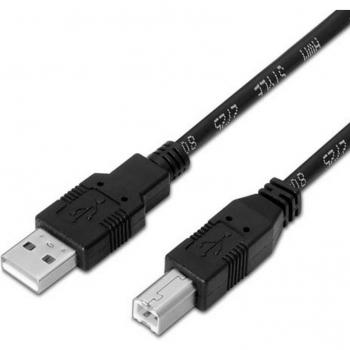 Cable USB para Impresora de Alta Velocidad 2.0 Tipo A/B Macho/Macho 50cm Negro