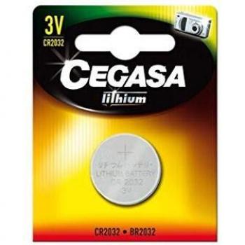 Cegasa 21474 Pila Litio Boton CR2032 3V BT Blister, Negro, Estandar