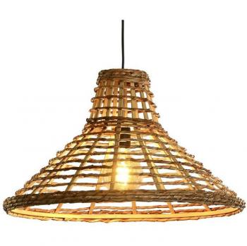 Lámpara de Techo DKD Home Decor 56 x 56 x 34 cm Marrón Ratán 50 W