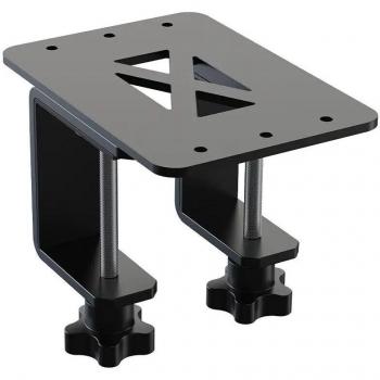 Soporte de Mesa MOZA Racing para Freno de Mano y Palanca de Cambios (RS038) - Acero 5 mm, Fijación hasta 60 mm, Color Negro Mate