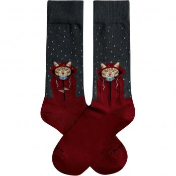 Calcetines Jimmy Lion Raining Cat Grey