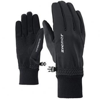 Ziener Idealist WS Men's Softshell Gloves, Black, Size 6.5