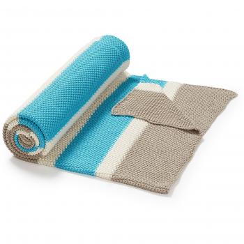 Kavehome Manta Drop, algodón azul