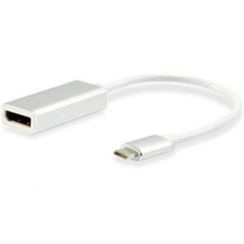 Equip 133458 Adaptador de Cable USB Type C DisplayPort Blanco - Adaptador para Cable