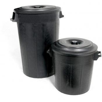 Bidón de Basura Blanco Sin Tapa Stefanplast 70L Ø45x60 cm