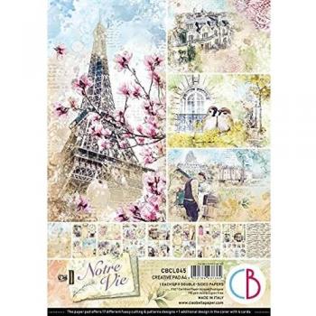 Ciao Bella Double-Sided Creative Pack 90lb A4 9/Pkg-Notre Vie, 9 Designs/1 Each -CBCL045