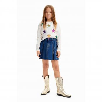 Camiseta de manga larga de niña Desigual con estrellas Calipso