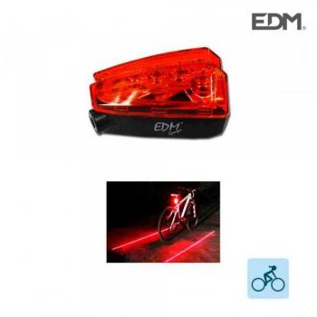 Linterna Trasera para Bicicleta con 5 LEDs y 2 Láseres, Funciona con 2 Pilas AAA (No Incluidas)
