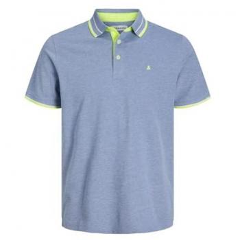 Jack & Jones Essential Plus Size Short Sleeve Polo in Bright Cobalt, 6XL