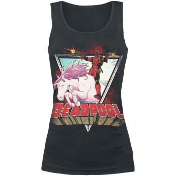 Deadpool Unicorn Top Mujer Negro XL
