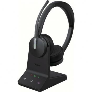Auriculares Inalámbricos Yealink WH64 Dual Teams con Conexión DECT y Bluetooth, Diadema para Oficina/Centro de Llamadas, USB Tipo C, Color Negro