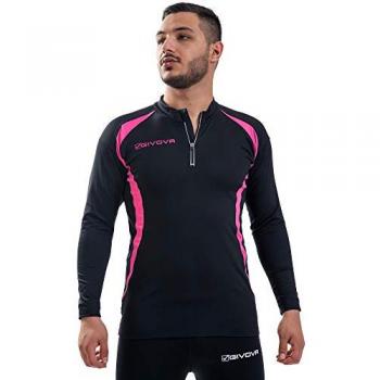 Camiseta de running Givova 1/2 cremallera para hombre LR05-1006, camiseta de manga larga unisex multicolor
