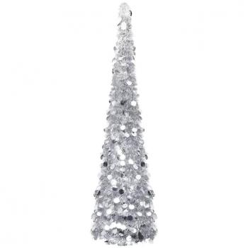 vidaXL Pop-up Artificial Christmas Tree Silver 180 cm PET