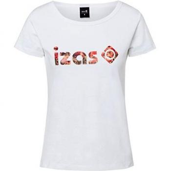 Izas Valira Camiseta de Manga Corta, Mujer, Blanco/Rojo, 2XL