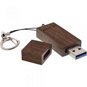 USB 3.0 Stick de Madera de Nogal 64GB con Llavero