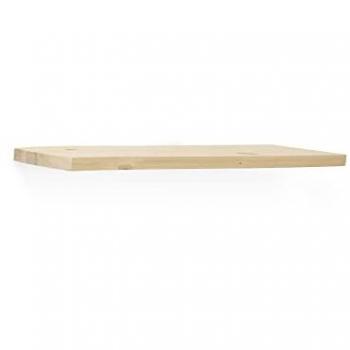 Estantería de madera maciza flotante Melva DECOWOOD - Hecha a mano en España, acabado natural, medidas 180 x 20 x 3 cm, incluye herrajes para colgar