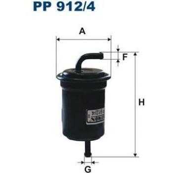 Filtro de combustible FILTRON PP 912/4 - Compatible con vehículos, alta eficiencia en la filtración de impurezas, diseño duradero y resistente a la corrosión, fácil instalación, rendimiento optimizado para el sistema de combustible