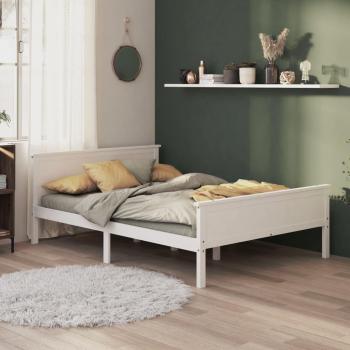 Cama de madera maciza de pino blanco 160x200 cm