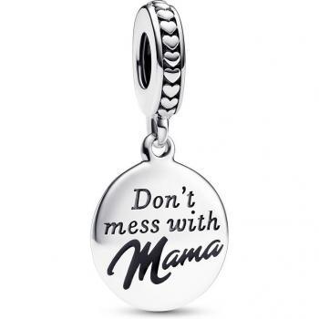 Charm Colgante Grabable Mamá en Plata - Pandora Moments - Regalo Especial para Mamá
