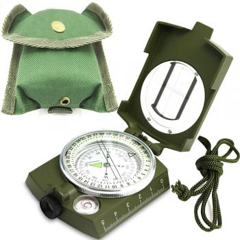 Brújula, Profesional Militar Brújula Multifunción Metal Objetivo Brújula Ejército Verde, con Resistente al Agua y de Alta Precisión Para Camping Senderismo y Otras Actividades al Aire Libre