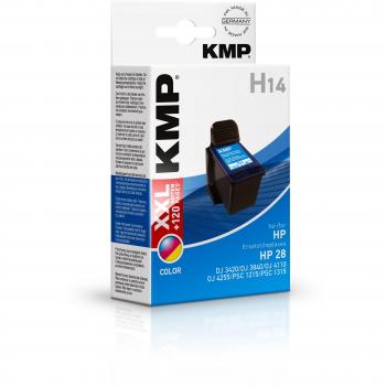 Tinta Compatible KMP para HP 28XL (C8728AE) - Cartucho de Color (Cian, Magenta, Amarillo) 17 ml