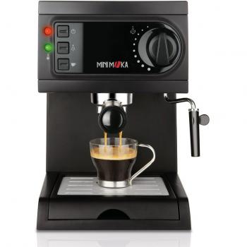 Mini Moka CM-1622 Black - Cafetera espresso, 15 bar, 1050 W, 1,25 l