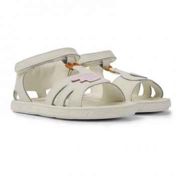 CAMPER Miko First Walkers Sandals - White, Size 25, Smooth Leather