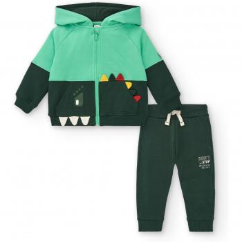 Conjunto de bebé niño Tuc Tuc de sudadera con capucha y pantalones jogger diseño dinosaurio