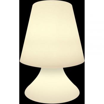 Lámpara exterior de mesa LED blanca Saona 38x27x27 cm Poliuretano