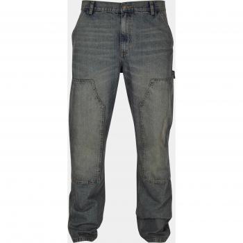Urban Classics Men's Comfortable Double Knee Straight Fit Jeans - Grey