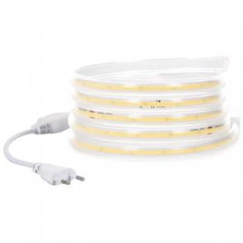 Tira LED Regulable 220V COB 320 LED/m Blanco Frío IP65 CRI90 Ancho 12mm Corte cada 50cm 5 m