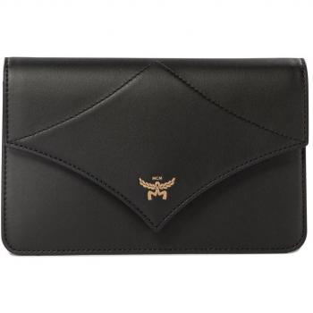 MCM Women's Diamond Crossbody Bag in Black - MWRESAK01BK, Spanish Calf Leather, adjustable shoulder strap, gold-tone hardware, logo plaque detail