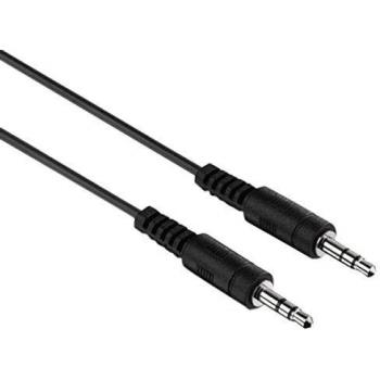 HDSupply AC010-005 Cable de conexión de audio estéreo de 3,5 mm macho a 3,5 mm macho, diseño delgado, 0,50 m, negro