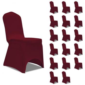 Funda de silla elástica 18 unidades color burdeos