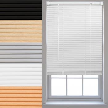 Cortinas venecianas recortables de PVC, Blanco, 90 x 150 cm