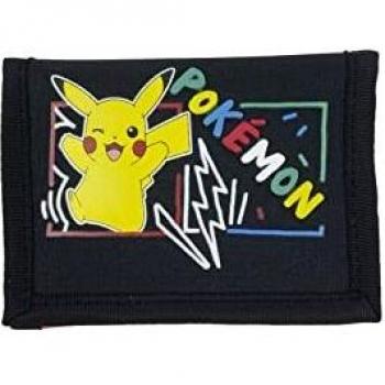 Pokémon: Billetera de Pikachu, Monedero, Cartera, Accesorios y Complementos, Colorful, Color Negro