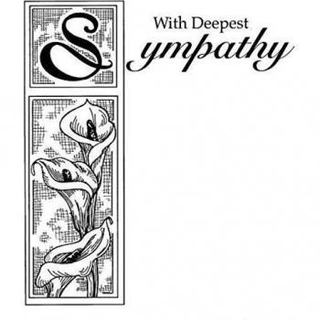 Creative Expressions - Sello precortado, diseño con texto Wiith Deepest Sympathy