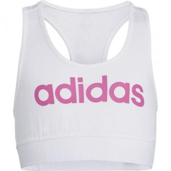 Camiseta de tirantes adidas essentials linear logo algodón para niña blanca (talla 164)