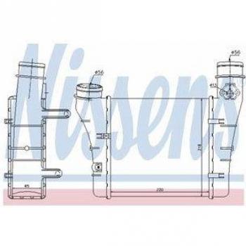 Intercooler NISSENS 96549 - Compartimentos de Motor, fabricado por Nissens, diseñado para mejorar la eficiencia del sistema de refrigeración del motor, compatible con diversas marcas y modelos de vehículos, fabricado con materiales de alta