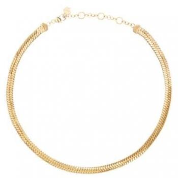 Collar de Mujer Breil Gleam en Acero IP Dorado Pulido, Cierre de Mosquetón, Longitud Ajustable 39-41 cm