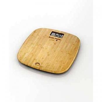 Báscula Digital de Baño Little Balance Green Power USB Energy Bambú 30 x 30 cm