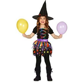 Guirca- Disfraz de bruja, Multicolor, 3-4 años